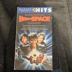Warner Bros. InnerSpace VHS Cover - Blue, Orange, Black